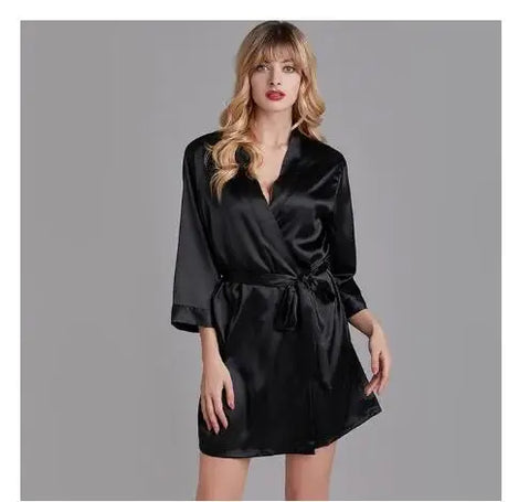 Summer Champagne Chinese Bride Wedding Robe Satin Sleepwear Women Nightgown Sexy Nightdress Lady Kimono Bathrobe Gown Negligee