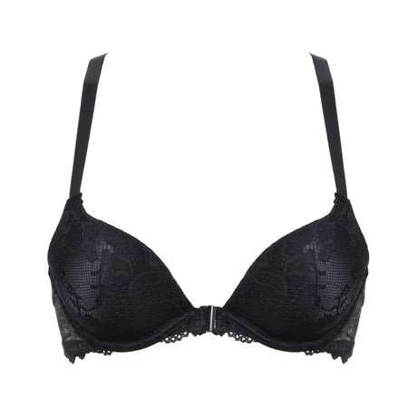 YBCG Padded Push Up Bras for Women Front Closure Backless Lace Lingerie Plunge Solid Underwear 30-44 Size A B C D DD E Cup