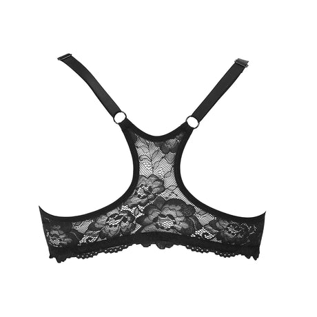 YBCG Padded Push Up Bras for Women Front Closure Backless Lace Lingerie Plunge Solid Underwear 30-44 Size A B C D DD E Cup