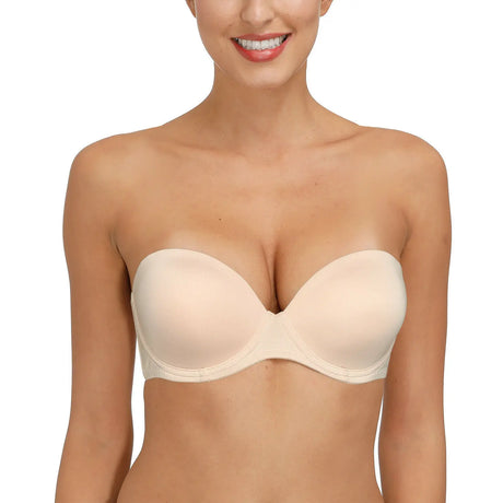 YBCG Strapless Multiway Bra Non-slip Plunge Women's Underwear Plus Size Adjusted-straps Brassiere Underwire Solid Bras For Women