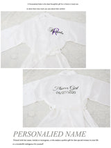 Customized Logo Wedding Date Name Bathrobe Faux Silk Bridal Robe Bride Bridesmaid Wedding Robes Woman Bachelorette Preparewear