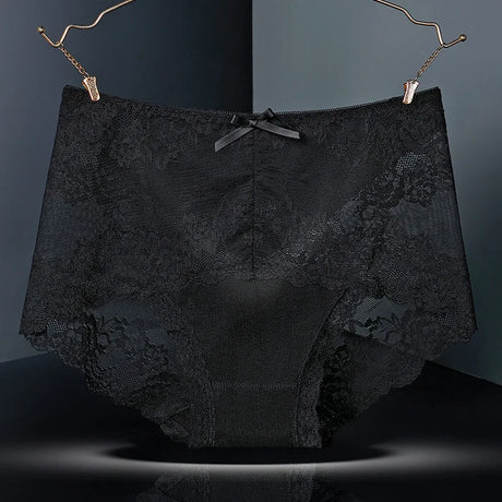 7Pcs Cotton Women's underwear lace transparent panties comfortable antibacterial plus size pants female sexy lingerie