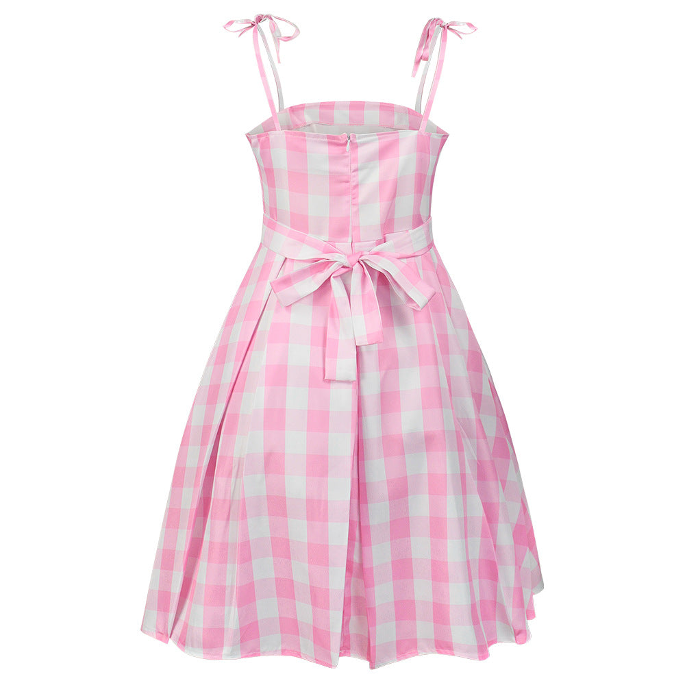 Homchee Trends COS Pink Princess Dress for Women Role Play Dress for Halloween Christmas Cosplay Costume Cute Dress