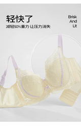 Lace Embroidery Balconette Bra for Women Lightly Padded Underwire Lingerie Large Sizes 34 36 38 40 42 B C D E F G Cups
