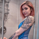 AltGoth Cyber Punk Y2k Mesh Bodysuit Women Streetwear Dark Gothic Sleeveless Patchwork Sexy See Through Hollow Out Onesie Female