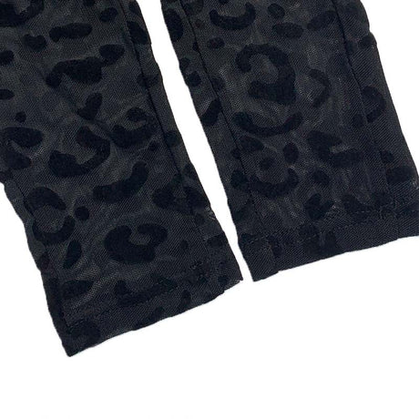 Women European Style Sexy Flocking Sheer Jumpsuit Long Sleeve Slim Fit Bodycon One Piece Outfit Fashion Party Clubwear