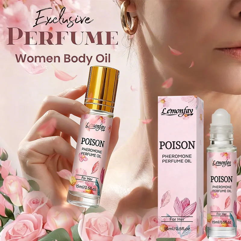 Lemonfay Pheromone Perfume Oil For Her | Alluring Feminine Scent | Long-Lasting Portable Roll-On Fragrance 15ml
