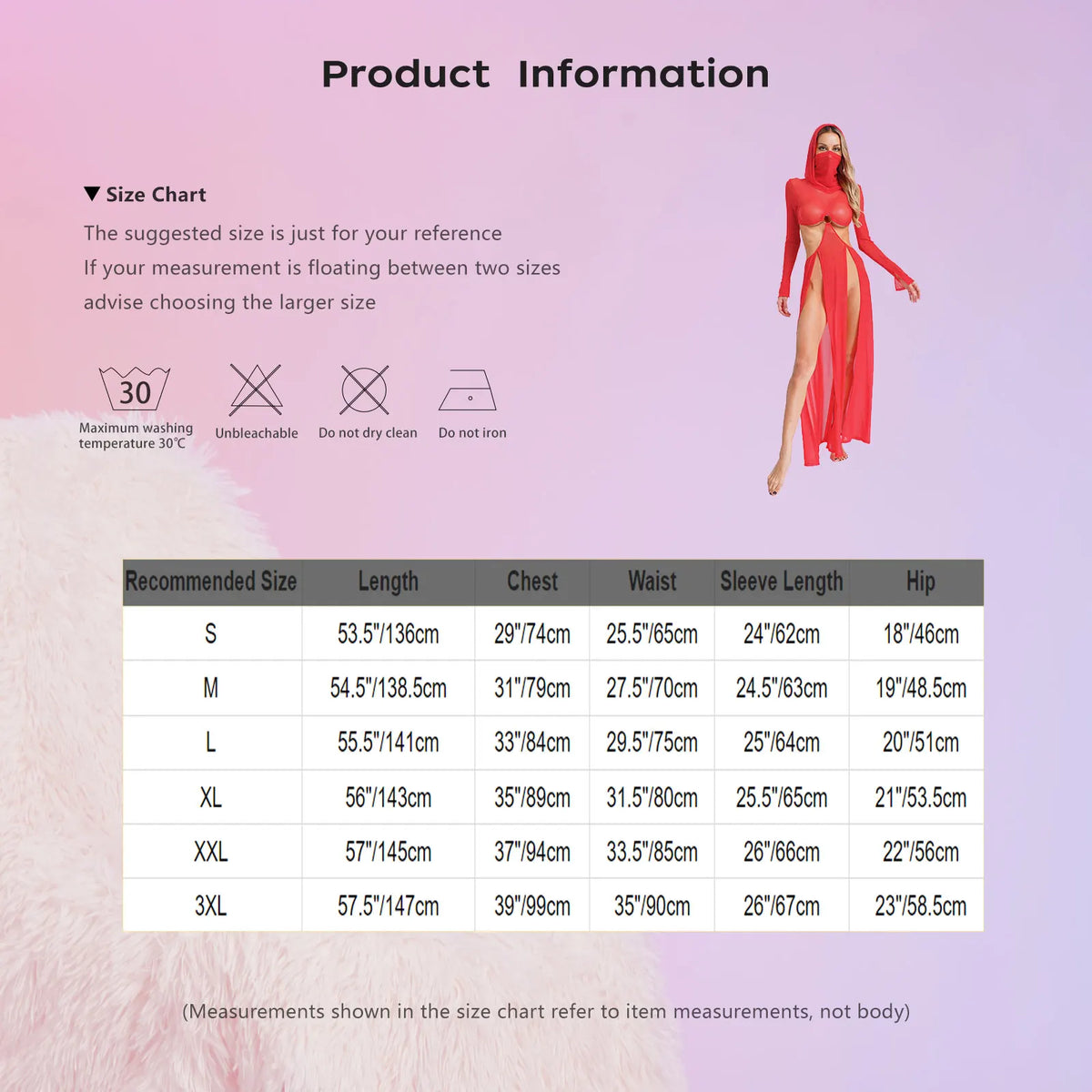 Women Wet Look Mesh Maxi Dress with Hooded Cosplay Sexy High Slit Lingerie Face Mask Long Sleeves Hollow Out Sheer Nightdress