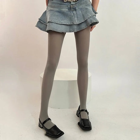 Sweet Girls Colorful Elastic Long Hosiery Stockings Women Candy Color Sexy Tights Spring Autumn Warm Velvet Seamless Pantyhose