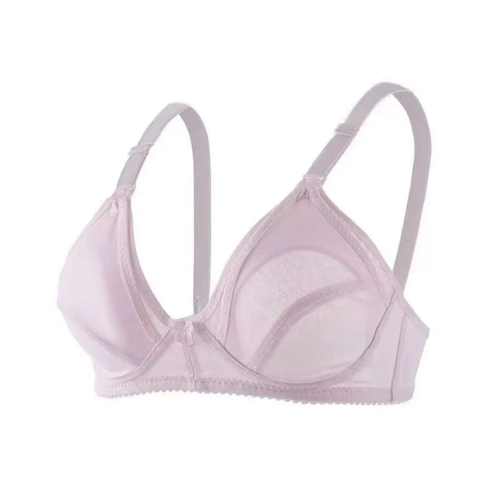 Cotton Maternity Nursing Bra Wire Free Open Breast Design Open Breast Bra Plus Size Sleep Underwear Cotton Wire Free Bra