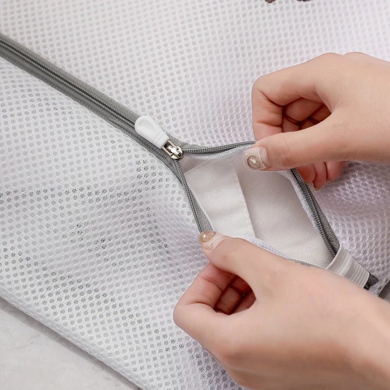 Laundry Bag Sets For Washing Machines Embroidery Fine Mesh Underwear Organizer Basket Clothes Cleaning Protect Anti-deformation