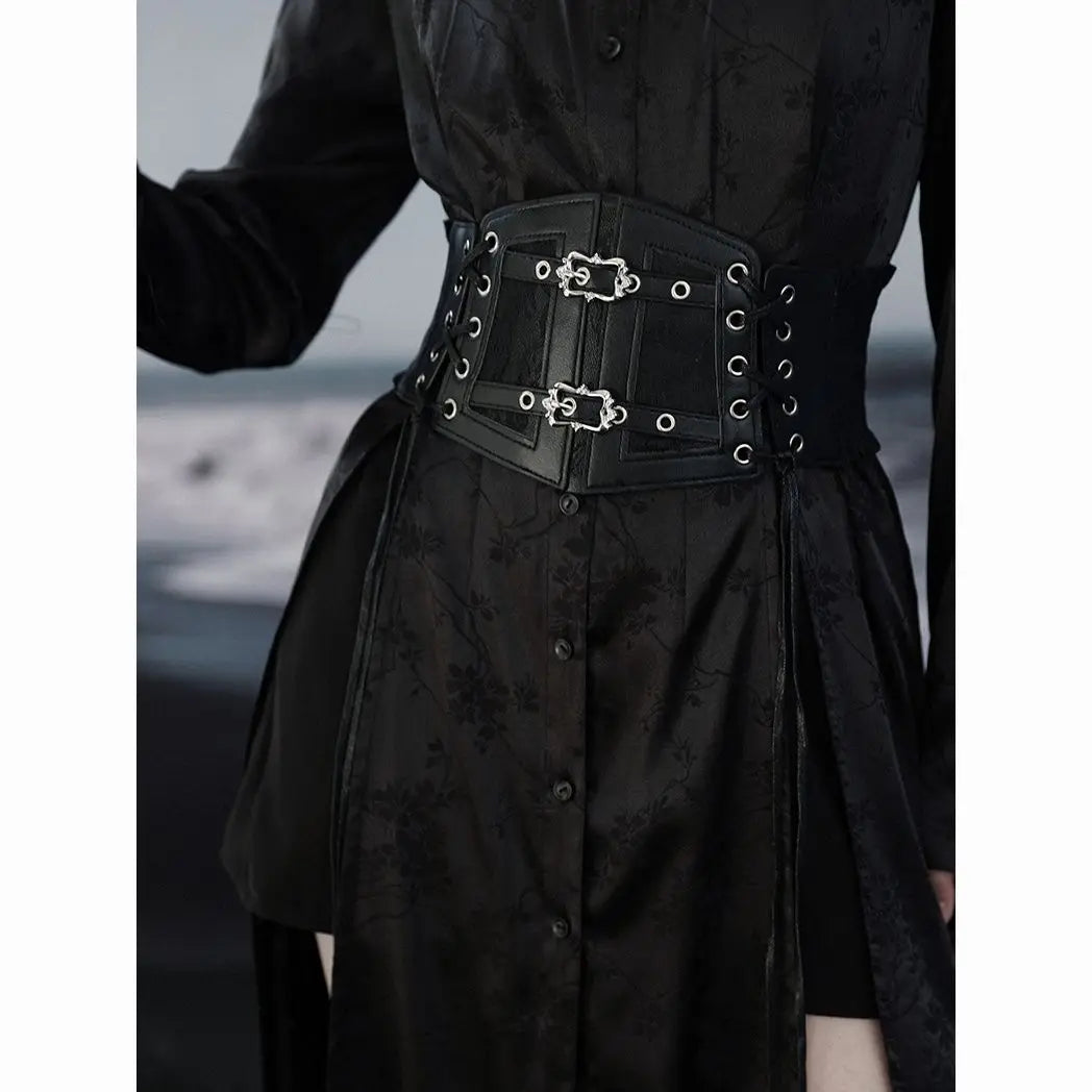 Ladies's Retro corset Belts Pin Buckle Elastic Lace