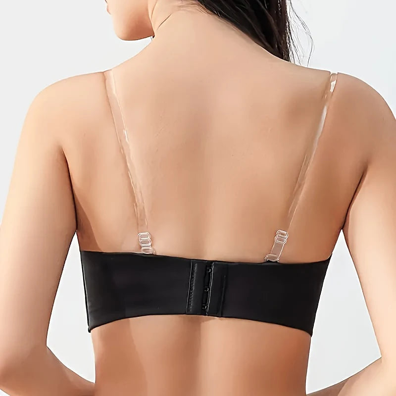 FallSweet 2/4/10/20PCS Adjustable Invisible Clear Bra Straps for Women  Transparent Elastic Shoulder Belt Lingerie Accessories