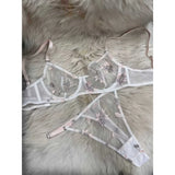Women Thin Sheer Mesh Lace Bra Set 32‑38 Transparent Floral Embroidery Underwire Anti Sag Push Up Minimizer Big Breast Bra S-XL