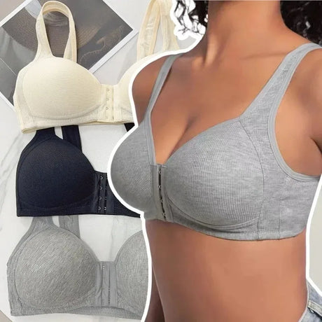 Hot Sale Women's Front Closure Bra Comfort Push Up Sleep Bras Women's Front Closure Bra Lightweight Comfort Bras