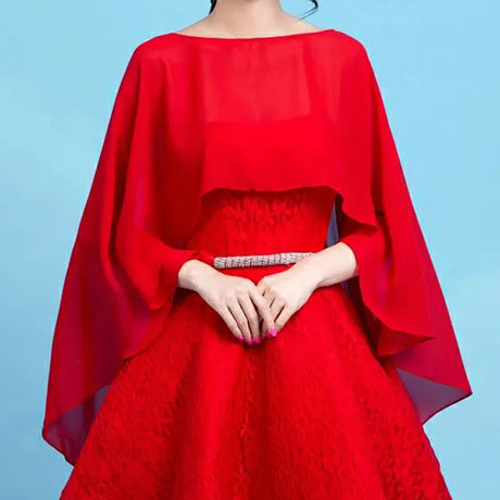 Women's Chiffon Cape Bolero Femme Mariage Chalas Mujer Evening Wedding Bridal Jacket Wraps Accessories Peleryna Cloak Boda Shawl
