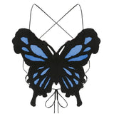 Hot Butterfly Jeans Crop Top Backless Strap Camis Sexy Lingerie Bow Bra Women Beach Mini Vest Butterfly Tank Tops Party Clubwear