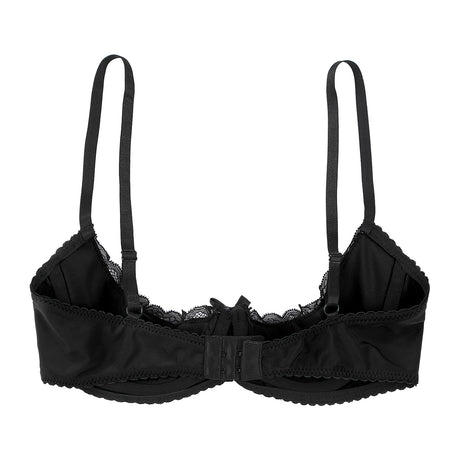 Women Sexy Open Cups Bra Exposed Nipples Lingerie Tops Adjustable Straps Underwire Lace Push Up Brassiere Underwear Nightwear