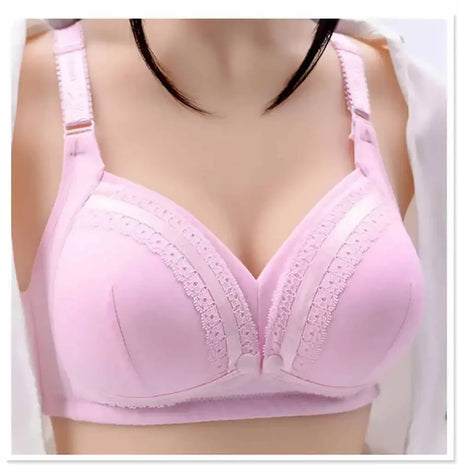 Originality Front Button Brassiere Type Solid Color Pregnancy Lactation Lingerie Skin Friendly Comfort Breathable Plus Size Bra