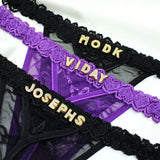 Custom Name Thong Panties Very Sexy Lace Underwear with Personalized Letters G-string Women Customized Gift for Hot Wife Lover