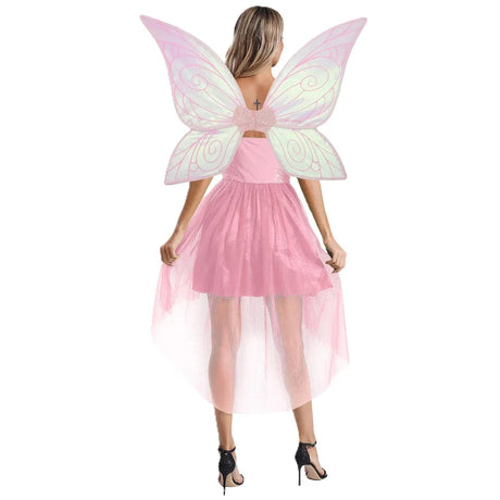 Women Playful Fairy Elf Wing Dress Cosplay Costume Christmas Halloween Fancy Dress for Festival Themed Party Role‑Playing Scene