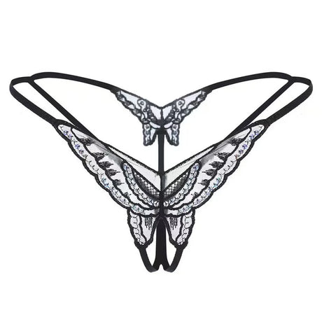 Woman Transparent Underwear Sexy Lingerie Micro Bikinis Porn Lingerie Sex Set Crothless Lace Bow Underwear Erotic Stockings