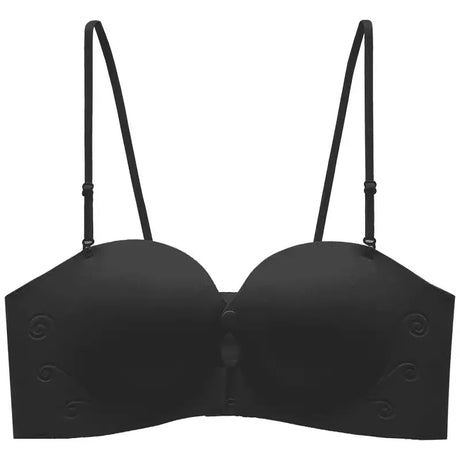 Front Fasten Balconette Bra Strapless - Lift Support Bralette Petite, Non Slip Invisible Comfort Everyday Wear Enhance Small Cup
