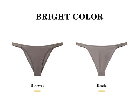 Ice Silk Thongs Women's Panties Luxury Bikini G-String Seamless Underwear Low Waist Briefs Female Underpant Pantys Sexy Lingerie