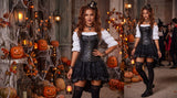 Women Corset Bustier Steampunk Zipper Corset Top Black Leather Corset With Straps