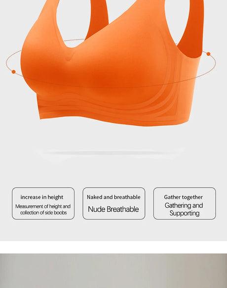 Multi-Color Solid Pattern Jelly Latex Girls' Bra Plus Size Adjustable Removable Steel Ring Everyday Spandex Marks Made