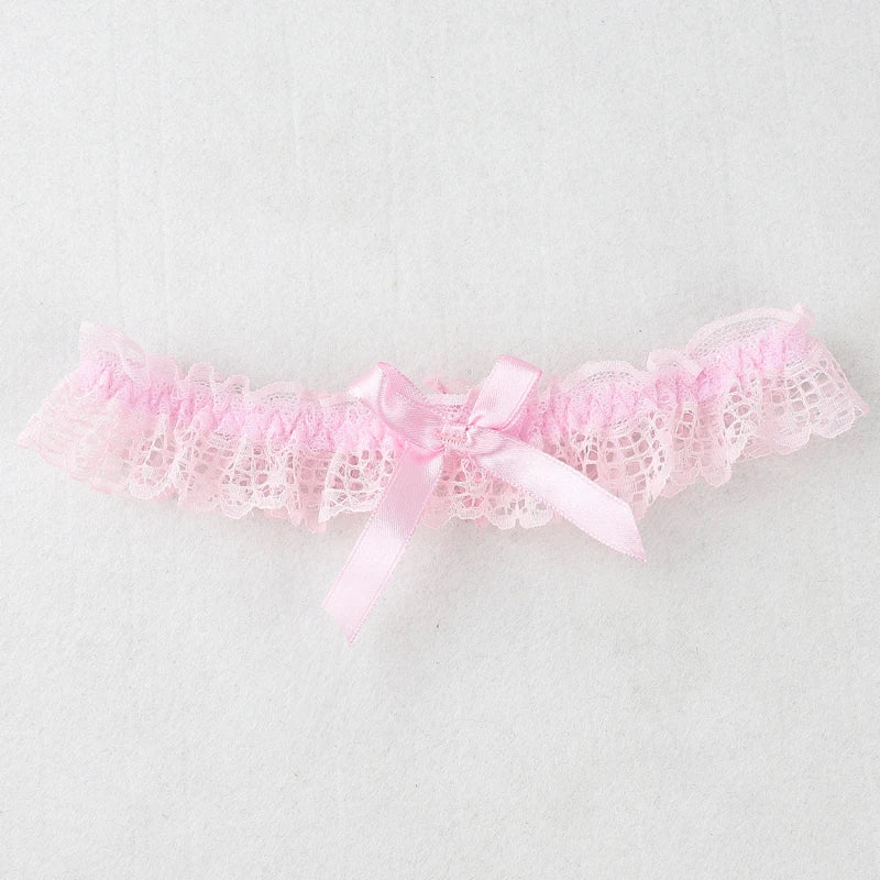 Women Sexy Lingerie Lace Floral Garter Belt Bowknot Leg Loop Wedding Garters Bridal Cosplay Fashion Stocking Ring For Ladies