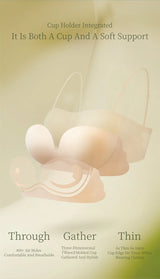 SUJIIN Invisible Strapless Bra for Women Wireless Seamless Push Up Bralette Lady Summer Convertible Multiway Lift Bras Female