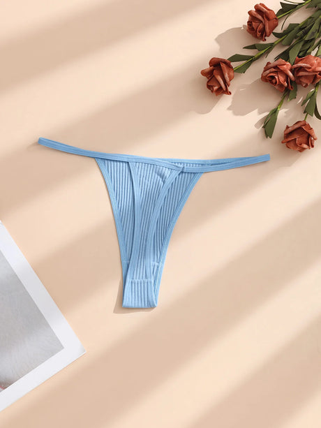 11Pcs Sexy Women‘s Thongs Low Waist Panties Underwear Solid Girls Briefs Cotton G-String Breathable Ladies Panty Female Lingerie