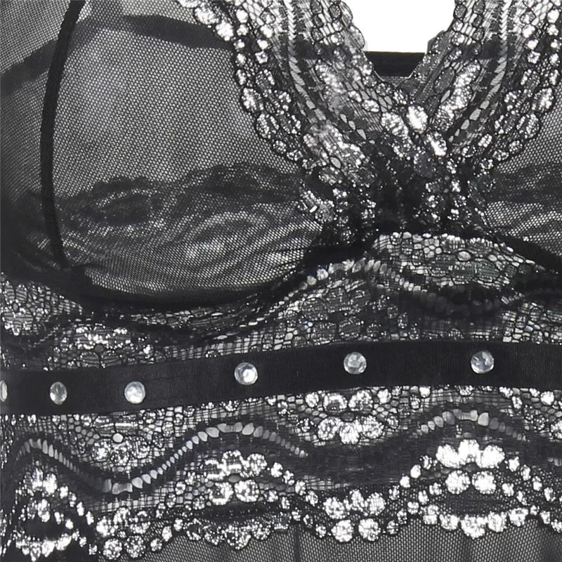 Sexy Lingerie Women Lace Sleepwear Sexy Mujer Sexi Dress Underwear Plus Size 6XL Women Nightwear Sleep Dress Vestidos De Noche