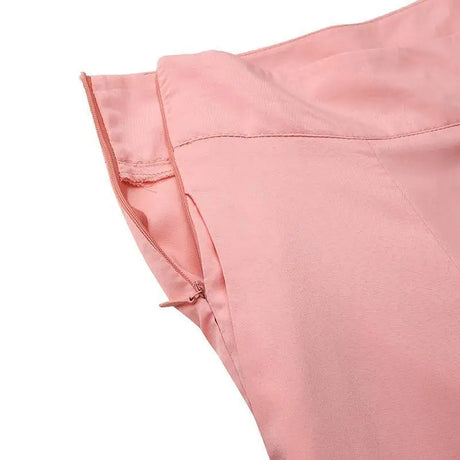 Elegant Women High Rise Pleated Palazzo Pants Solid Multi Color Loose Fit Flare Long Trousers Business Office Work Wear Wide Leg