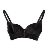 Gothic Punk Bra Gold Rivet Skeleton Hands Fashion Push Up Bras for Women Sexy Corset Top Party Club Dance Wear