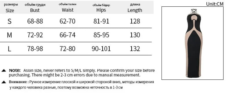 Hanging Neck Suspender Slim Fit Nightclub Sexy Women's Long Dress Elegant Fashionable Perspective Temperament Dinner Dress