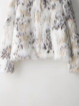 Short Stand Faux Fur Jacket White Loose Luxury Plush Coat Stylish Long Sleeves Women's Furry Jacket Winter New Fluffy Outerwears