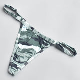 Men Women Unisex Camouflage Print Thong Underwear Adjustable Waist Strap Briefs 4 Styles  Sexy Low Rise G-string Panties For D