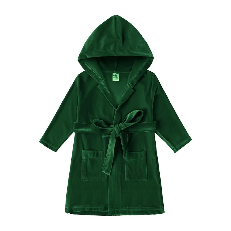 Luxury Personalized Embroidered Baby Dressing Gown Bath Robe Soft & Lightweight Velvet Bath Robe 1st Birthday Baby Gift for Kids