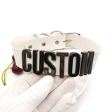 Punk Customized Black Letters BUNNY HOTWIFE Choker Collars DIY Personalized Custom Name Necklace Sexy Cosplay Party Jewelry