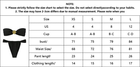 Sexy Cut-Out Bikini Set - Trendy Swimwear for Beach Goddesses Stunning Strapless Bikini Top Two-Piece Swimwear for Women