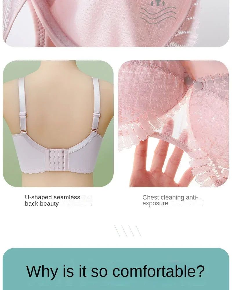 Front Button Maternity Nursing Bra Adjustable Gathered Underwear Comfortable Breastfeeding Bra for Feeding Pregnant Women Clothe