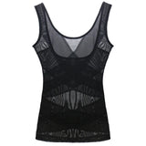 Mesh Thin Slimming Bodysuit Shaper Abdomen Tummy Control Postpartum Vest Lingerie Seamless Body Shaping Underwear Yoga