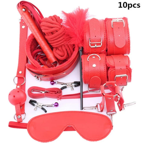 SM Sex Products BDSM Bondage Set Handcuffs Anal plug Tail Whip Gag Vibrat Adult Toys Exotic Accessories Sex Toys for Couples