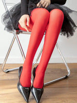 Women's Velvet Retro Spring and Autumn Thick Stockings Matte Arbitrary Cut High-Elastic Pantyhose