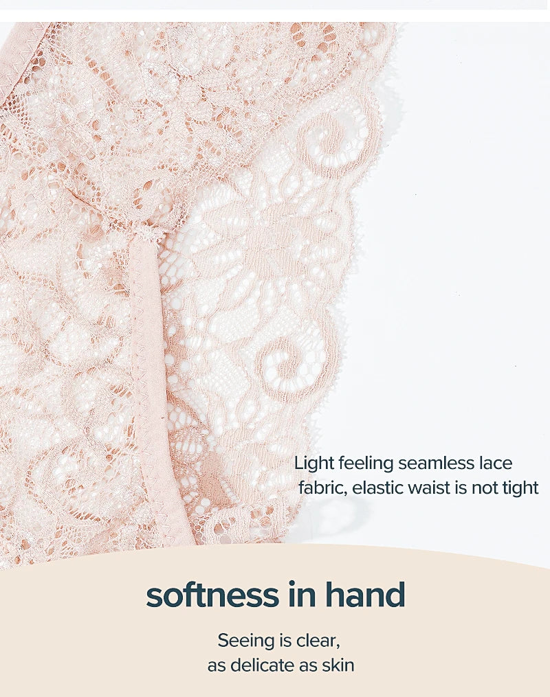 Women's Panties Sexy Lace Transparent Underwear Hollow Out Female Low Waist Briefs Breathable Lingerie Intimates Underpants