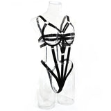 Sexy Hollow Out Bandage Body Harness Belt One Piece Bodysuit Women Erotic Sex Hot Bdsm Lingerie Open Crotch and Breasts