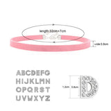 Sexy Rhinestone Letters Hotwife Collar Choker for Women Men DIY Customized Necklaces Pink Suede Leather Cosplay Jewelry Gift