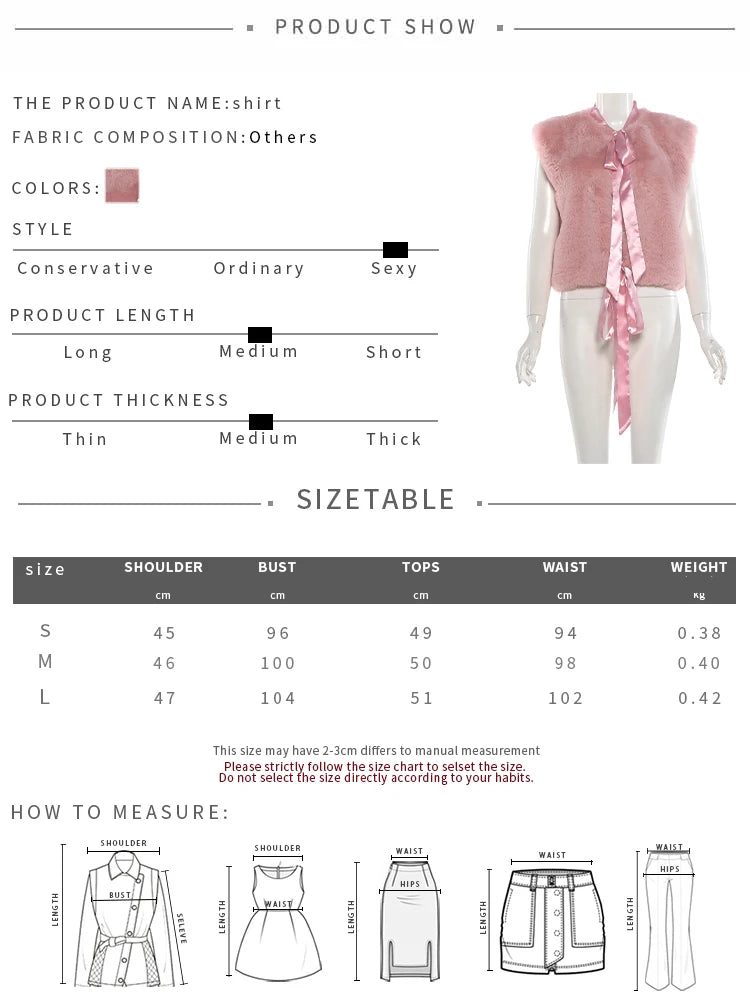 Cutenew Elegant Tank Tops Woman Autumn Trend Furry Comfortable o-Neck Bow Decoration Sweet Girl Street Fashion Y2K Style Vest